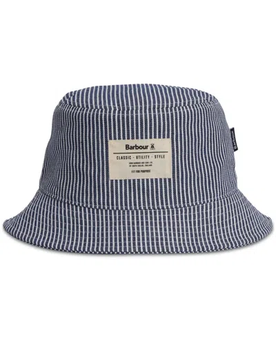 Barbour Men's Tynedale Stripe Logo Bucket Hat In Navy