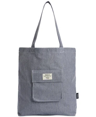 BARBOUR MEN'S TYNEDALE STRIPE TOTE BAG