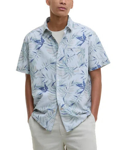 Barbour Men's Valleyfield Leaf-print Shirt In White