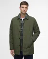 Barbour Men's Wadded Lorden Showerproof Long-sleeve Mac Jacket In Green