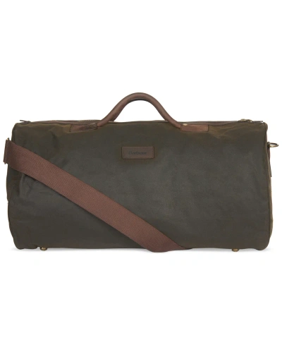 Barbour Men's Wax-cotton Holdall Bag In Brown