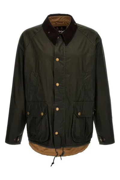 Barbour Collared Button In Green