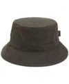 Barbour Men's Waxed Cotton Bucket Hat In Green