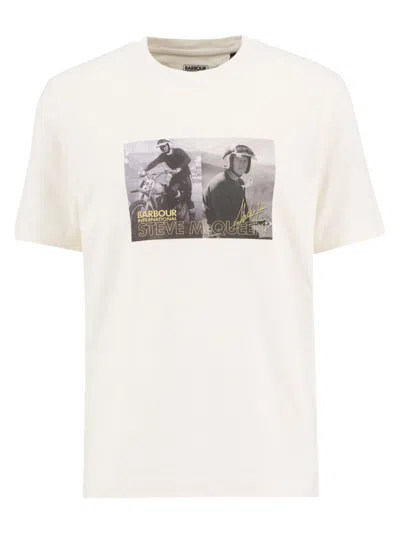 Barbour White Crew Neck T-shirt