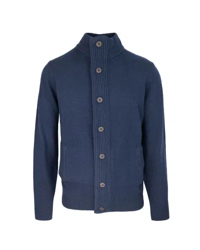 BARBOUR BARBOUR MEN'S WOOL BUTTON-FRONT MOCK NECK CARDIGAN