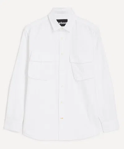 Barbour Mens Amham Oversized Oxford Jungle Shirt In White