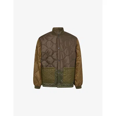 BARBOUR MENS ARMY GREEN CORDING QUILTED SHELL JACKET