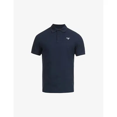 BARBOUR MENS NEW NAVY CREST-EMBROIDERED REGULAR-FIT COTTON-PIQUÉ POLO SHIRT XXL,57541625