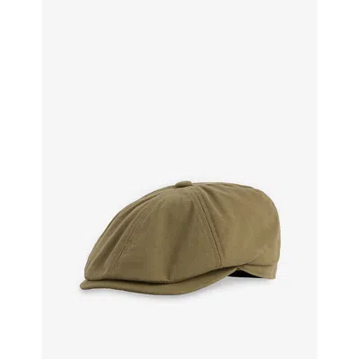 Barbour Mens Fawdon Cotton Baker Boy Hat Pine Green