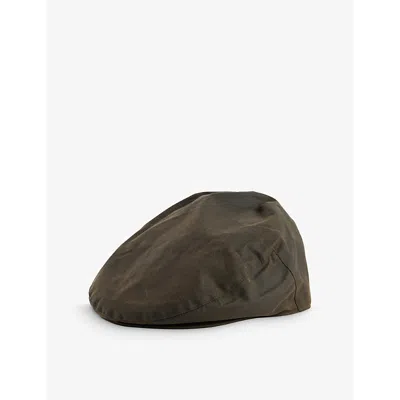 Barbour Mens Wax Cotton Flat Cap Olive