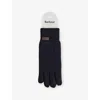 Barbour Mens Black Carlton Wool-blend Gloves In Black