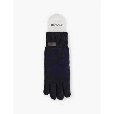 Barbour Mens Black Carlton Wool-blend Gloves