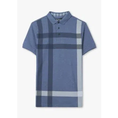 Barbour Men's Blaine Tartan Short Sleeve Polo Shirt In Blue
