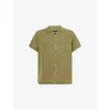 Barbour Mens Archer Relaxed-fit Woven Shirt Burnt Olive In Green