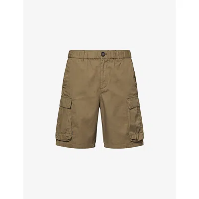 Barbour Mens Westmorland Patch-pocket Cotton Shorts Burnt Olive