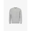 Barbour Mens Grey Marl Casey Crewneck Knitted Wool And Cotton Jumper In Gray