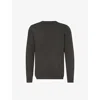 Barbour Mens Charcoal Crewneck Regular-fit Wool And Cashmere-blend Jumper In Charcoal