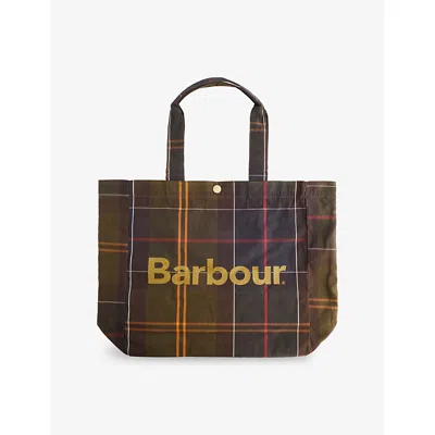 Barbour Mens Classic Tartan Telfield Tartan Woven Tote Bag In Multi