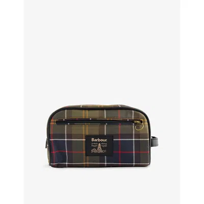 Barbour Mens Classic/beacon Tartan-print Canvas Washbag