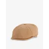 Barbour Mens Military Brown Fawdon Cotton Baker Boy Hat In Military Brown