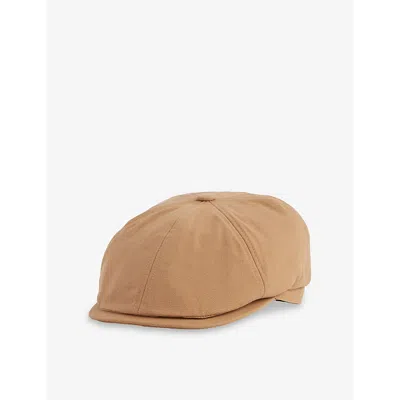 Barbour Mens Military Brown Fawdon Cotton Baker Boy Hat
