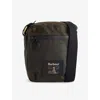Barbour Mens Olive/black Field Waxed-cotton Cross-body Bag In Multi