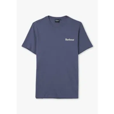 Barbour Mens Hindle Graphic T-shirt In Oceana In Blue