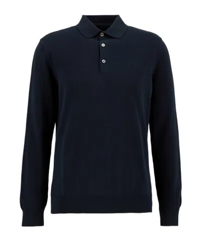 Barbour Mens Knitted Polo In Black