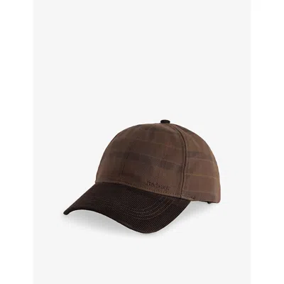 Barbour Mens Macklow Tartan-pattern Cotton Cap Muted Tartan