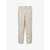 Barbour Mens Patch-pocket Straight-leg Linen And Cotton Trousers Mist In Mist