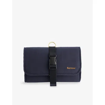 Barbour Mens Navy Transport Hanging Wash Bag In Blue