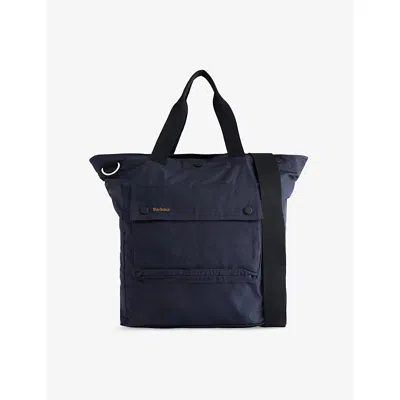 Barbour Mens Navy Transport Three-way Cotton-canvas Tote Bag In Blue