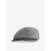 Barbour Mens Grey Redshore Wool Flat Cap In Gray