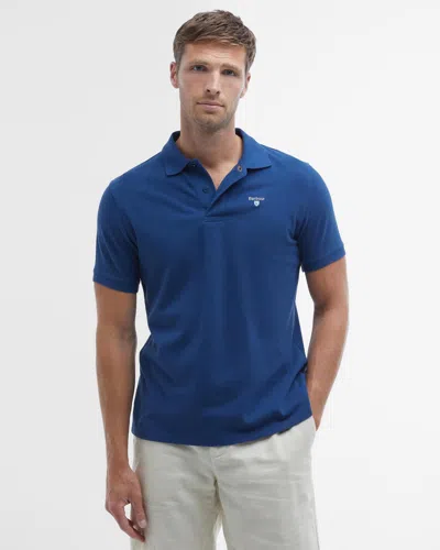 Barbour Mens Sports Polo Shirt In Blue