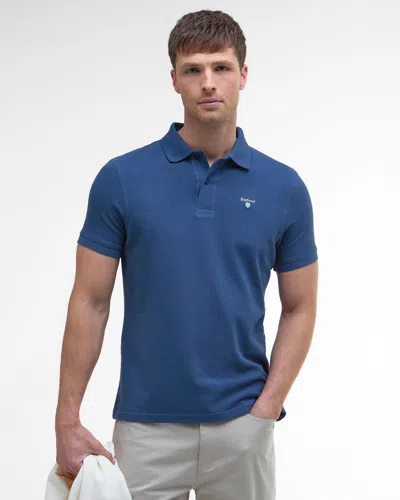 Barbour Mens Sports Polo Shirt In Blue