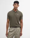 Barbour Mens Sports Polo Shirt Dark Olive