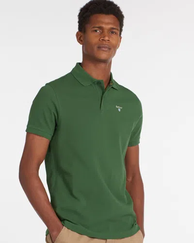 BARBOUR MENS SPORTS POLO SHIRT RACING GREEN
