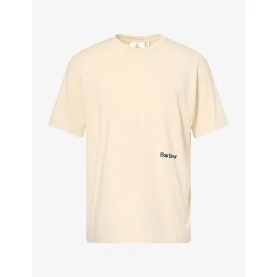 Barbour Mens Ursula Oversized Cotton T-shirt Fog Xxl In Neutral