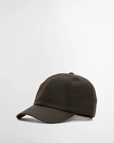 Barbour Mens Wax Sports Cap In Brown