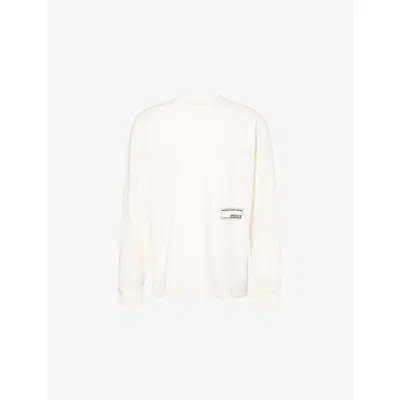 Barbour Mens Whisper White Hamilton Long-sleeve Cotton Top Xl