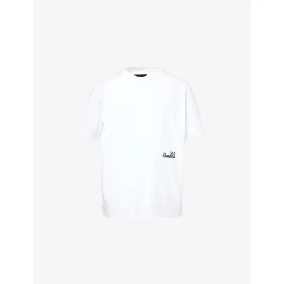 Barbour Mens Regence Graphic-print Cotton T-shirt White