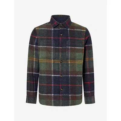 Barbour Mens Woodlane Check Flannel Shirt Classic Tartan Xxl In Blue