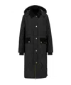 Barbour Meridith Long Quilted Coat In Black