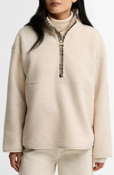 Barbour Merys Quarter Zip Fleece Pullover In Neutral