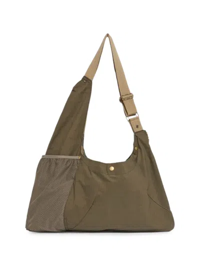 Barbour Mesh-panelled Shoulder Bag In Green