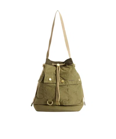 Barbour Mia Drawstring Tote Bag In Green
