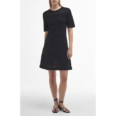 Barbour Mia Short Sleeve Cotton Minidress In Black
