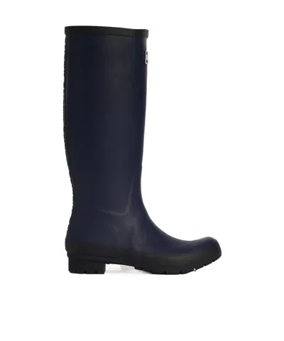 Barbour Abbey Logo-patch Rubber Wellington Boots In Black