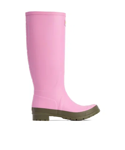 Barbour Mid-calf Rain Boots In Pink