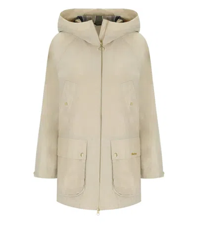 Barbour Middelmarch Beige Hooded Jacket In Neutral